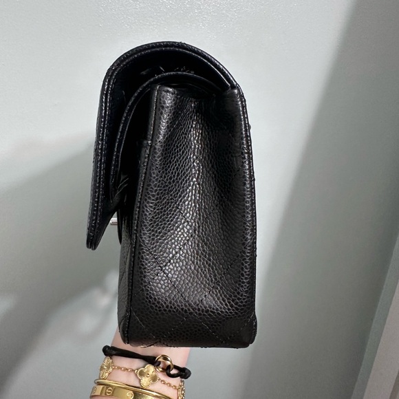 Chanel classic black caviar medium double flap w silver hw - Picture 10 of 17
